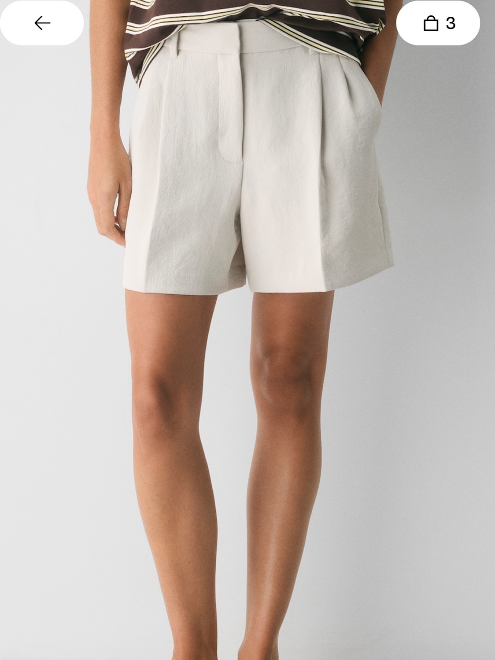 Wilfred Effortless Shorts size 4 light birch